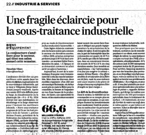 Visuel Une fragile éclaircie pour la sous-traitance industrielle