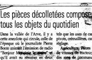 Le decolletage et application du quotidien